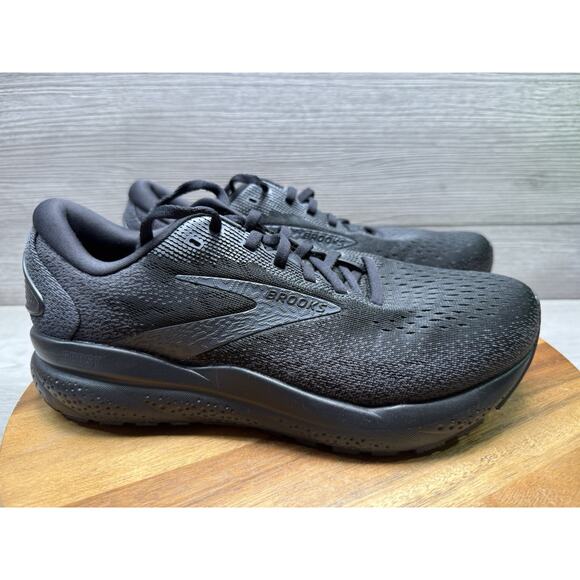 Brooks Ghost 16 Shoes Womens 9.5 2E Black Ebony Road Race Running Neutral - Picture 2 of 8